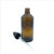 Amber Glass Bottle (100ml) with Black PIPETTE Eye-Dropper Caps