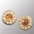 Palladium stud earrings with 1/2ct. diamond.  5.5mm wide.