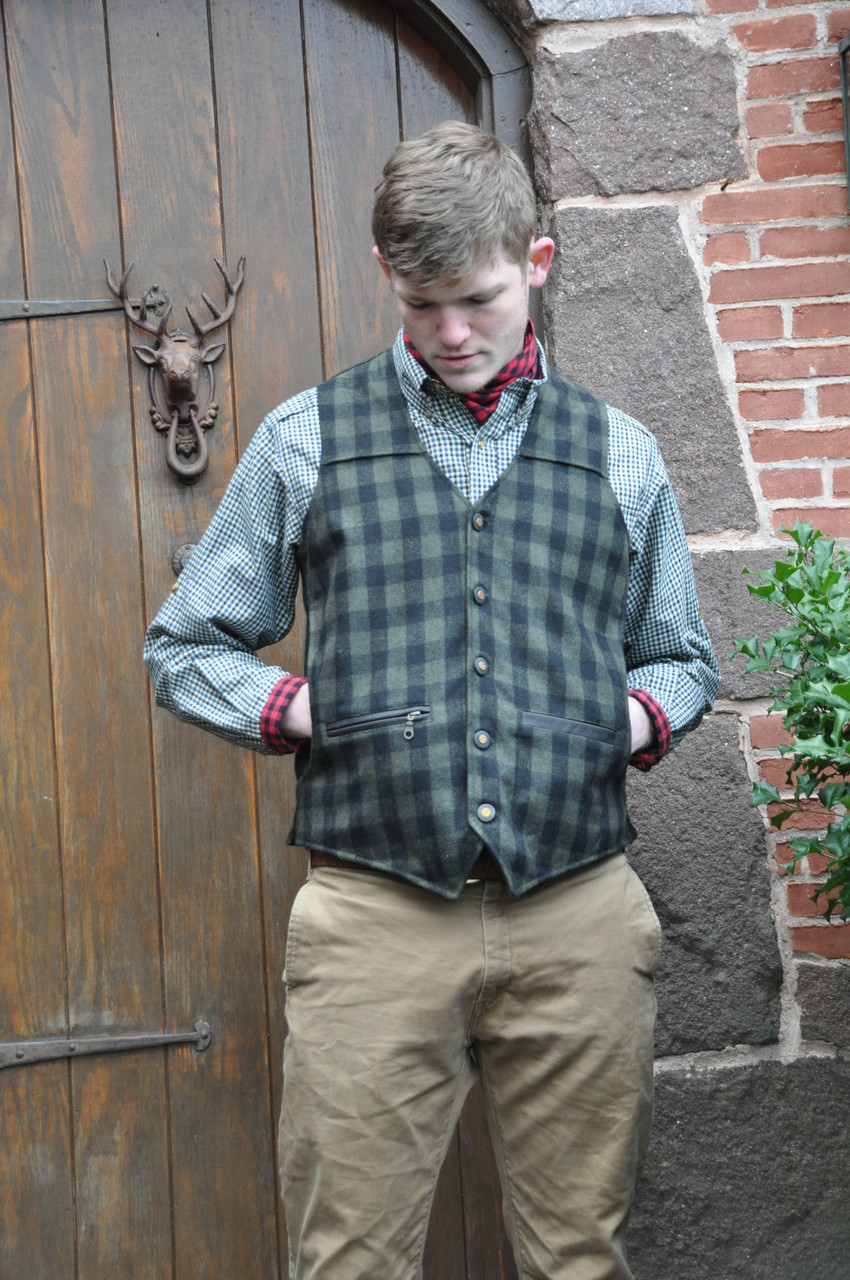 Litchfield Wool Vest - Green & Black Rob Roy Hunting Tartan