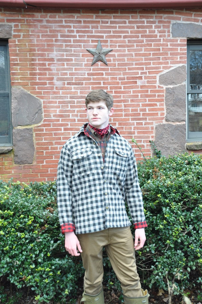 Gunnison Wool JacShirt Tan & Brown Check B R A E V A L Sporting