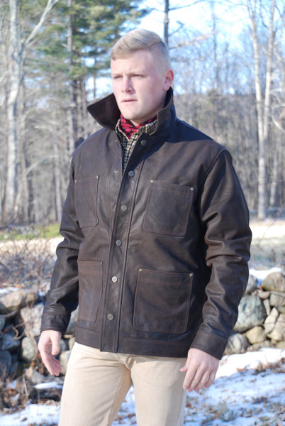 Crofters Waxed Buffalo Jacket - Antique Brown