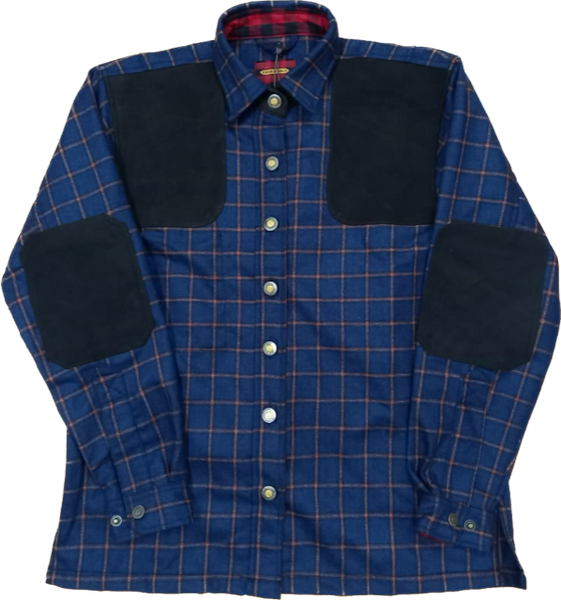 Grand Uplander Wool JacShirt - Imperial Blue Brick Pane