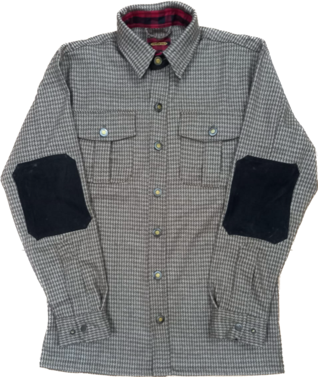Gunnison  Wool JacShirt - Camel Houndstooth