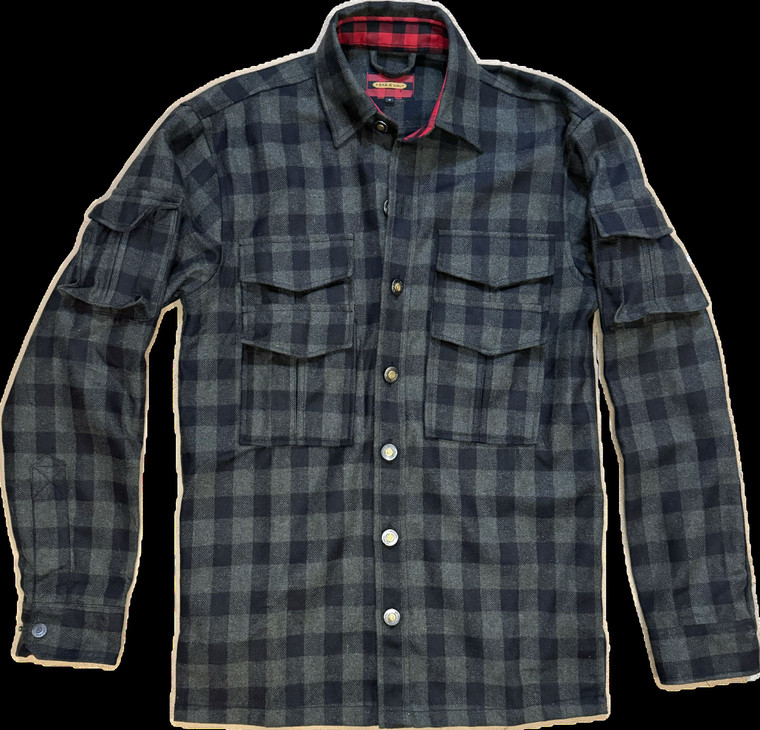 OVERLAND JACSHIRT GREEN AND BLACK CHECK