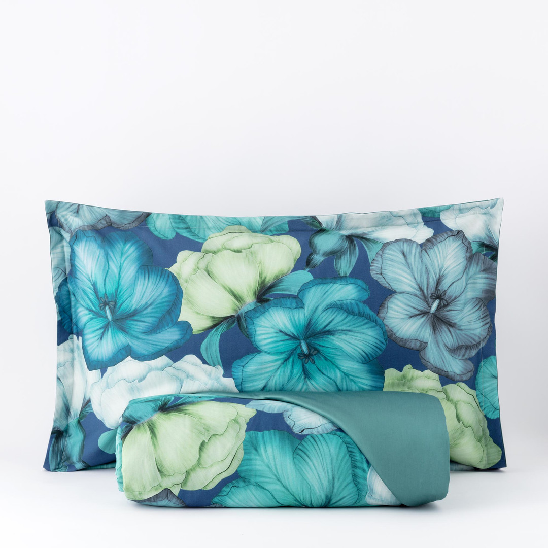 Parure copripiumino in raso camelia