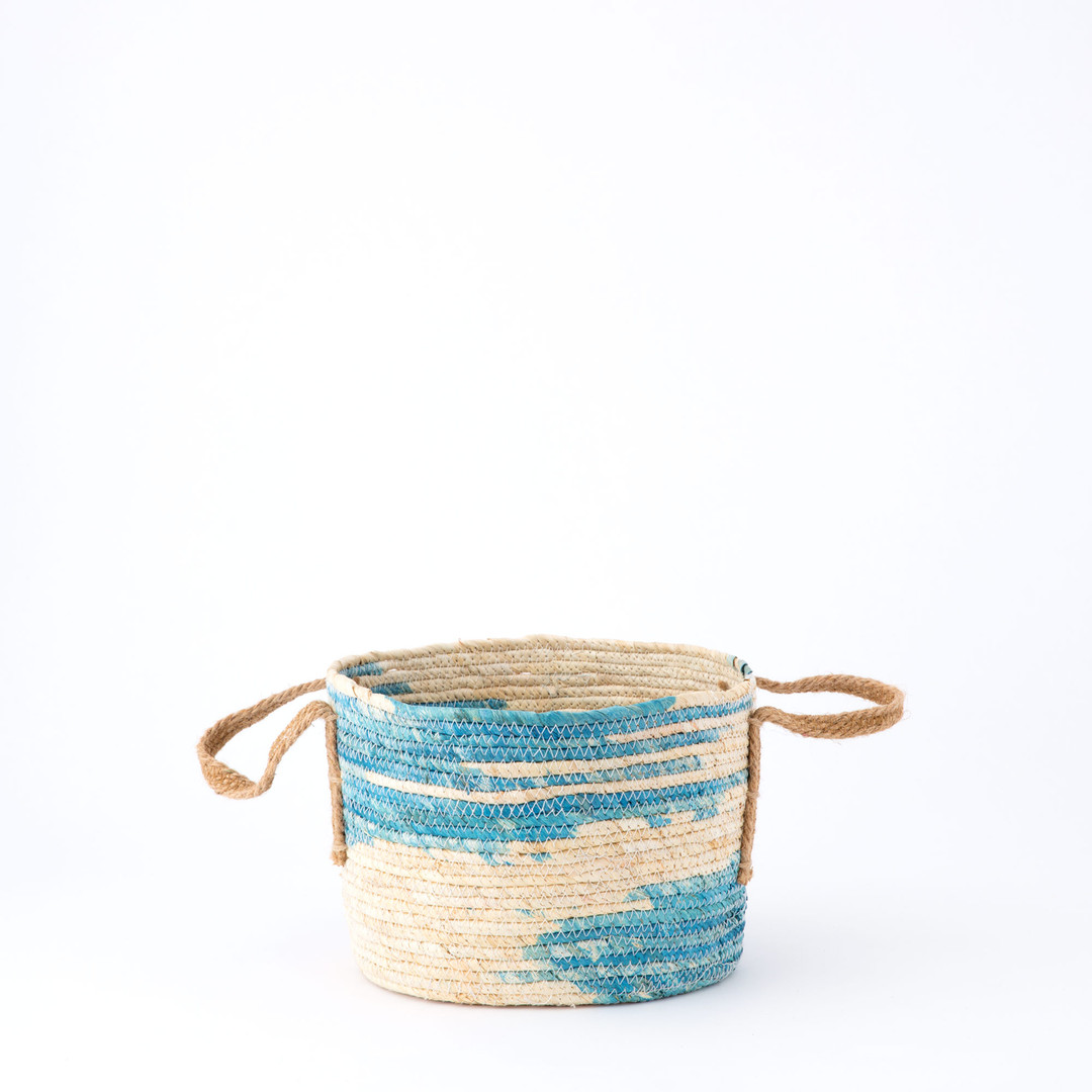 Cesto intrecciato con manici 18x24cm