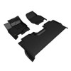 3D Mats USA® L1FR12801509 Front and Second Row Molded Floor Liner Black Made of Rubber - Interior Truck Accessories