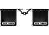 RockTamers 00110 2.5' Hub Mud Flap System with Matte Black Stainless-Steel Trim Plates