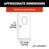 Lippert RV Entry Door Polar White 72x30in Right Hinge 20-1143