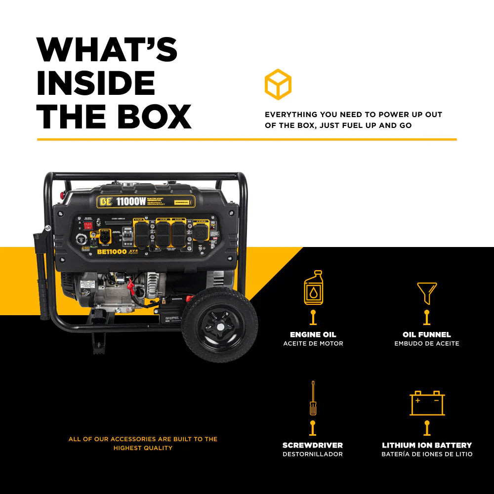 11,000 Watt Tri-Fuel Inverter Generator - BE11000