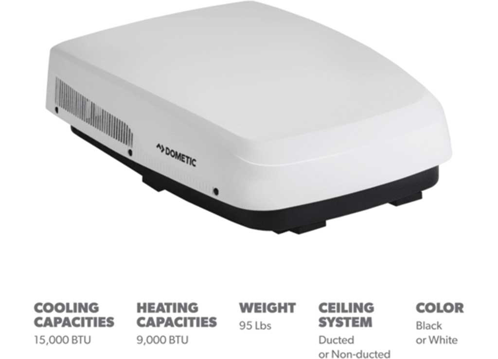 Dometic | FreshJet 5 With Heat Pump | FJX5557EHPWHCS | 9620017216 | Built-In Hard Start | 15,000 BTU | White | R32