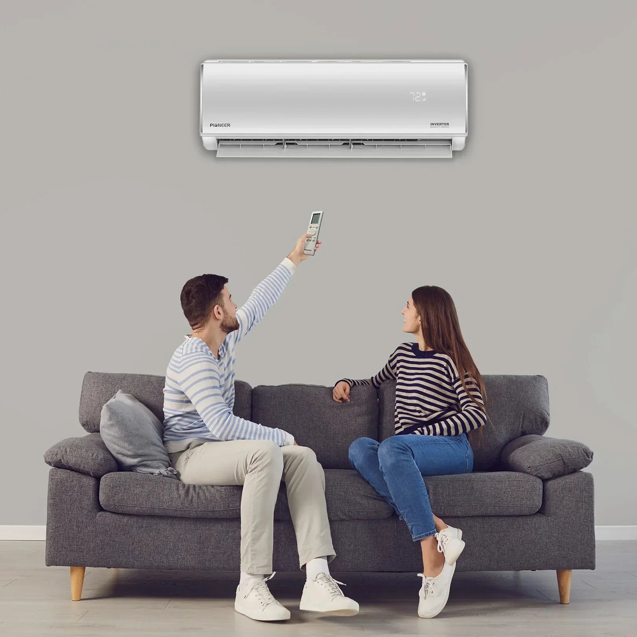 Pioneer® Diamante Essenza™ 17,000 BTU 17 SEER2 230V High-Wall Ductless Mini-Split Air Conditioner Inverter Heat Pump with 16 Ft. Kit