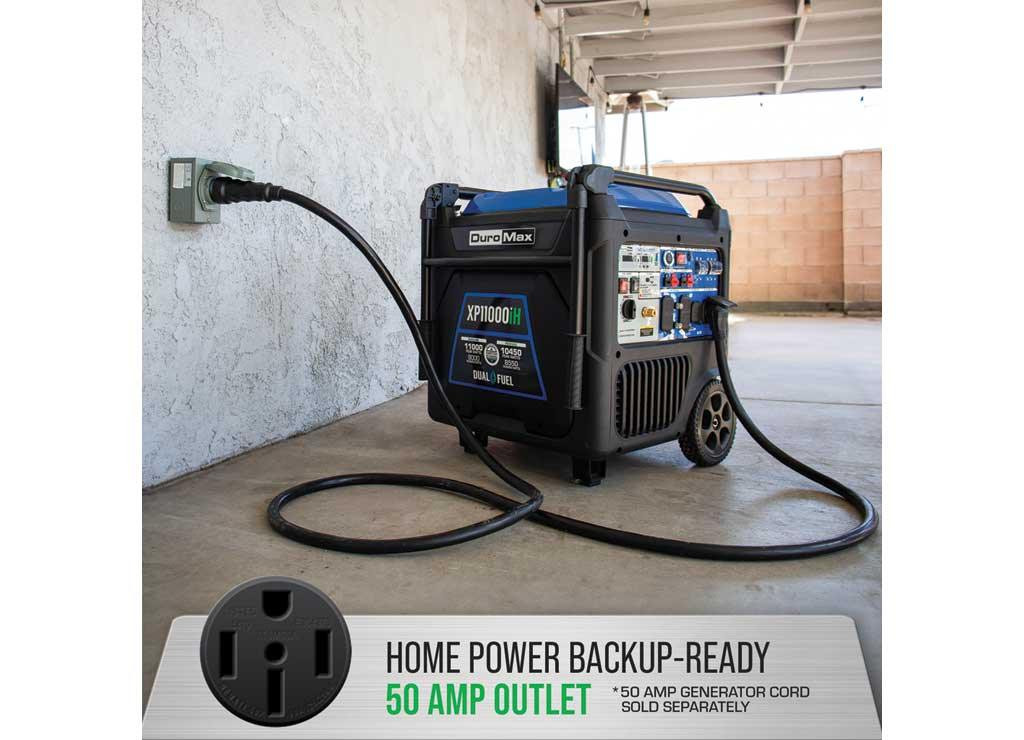 DuroMax, 11000 Dual Fuel Digital Inverter, Surge Watts 11000 Rated Watts 9000 Voltage 120/240 Model# XP11000iH