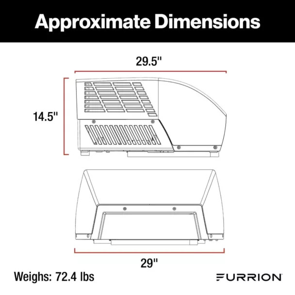 Furrion | Chill Cube RV Air Conditioner R32 | 2024039631 | 18,000 BTU | Non-Ducted | Black