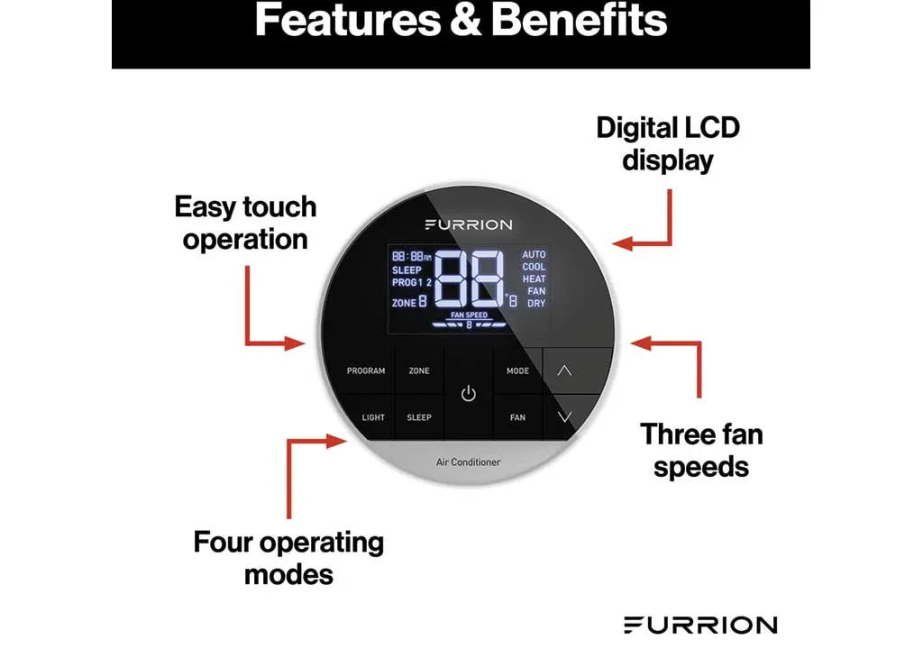 Furrion Chill HE AC Thermostat 2024042658 Multi Zone R32 - RV HVAC