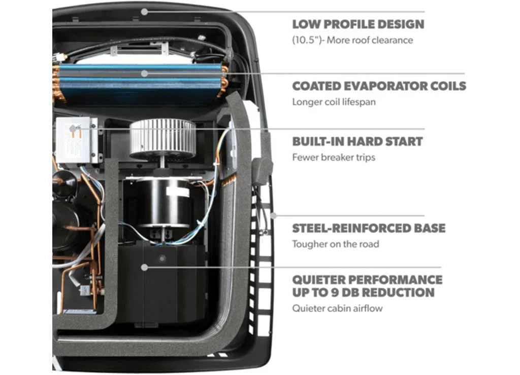 Dometic FreshJet 5 Low Profile RV Air Conditioner | 9620015927 | 15,000 BTU | Black - RV HVAC