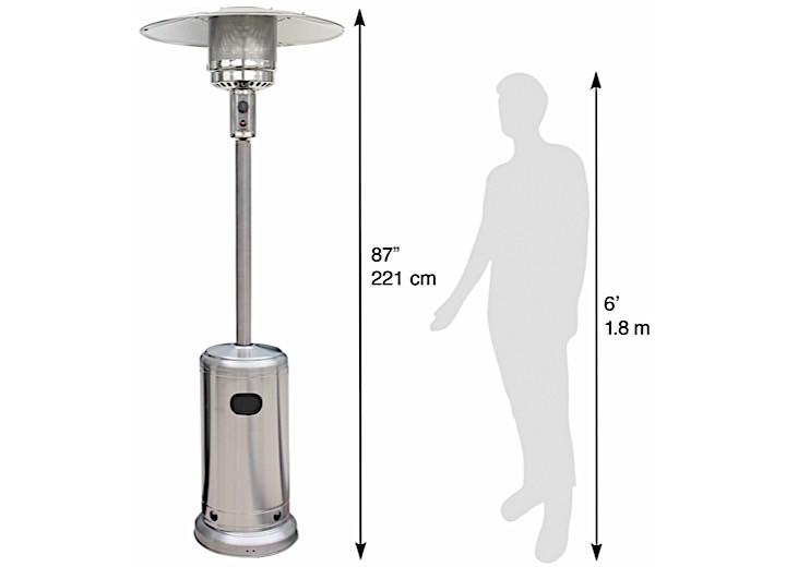 Blue Sky Outdoor Living Stainless Steel Gas Outdoor Patio Heater – 48,000 BTU - PHG8732SS