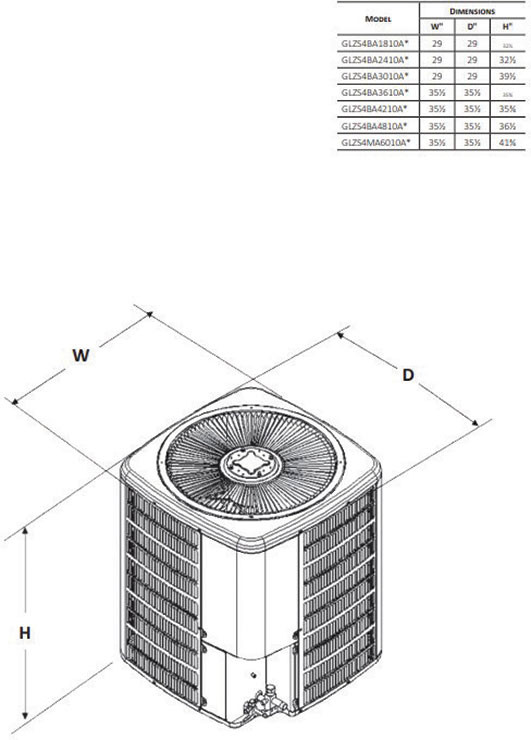 Goodman 2 Ton 14.3 SEER2 Heat Pump Condenser (R-32 Refrigerant)