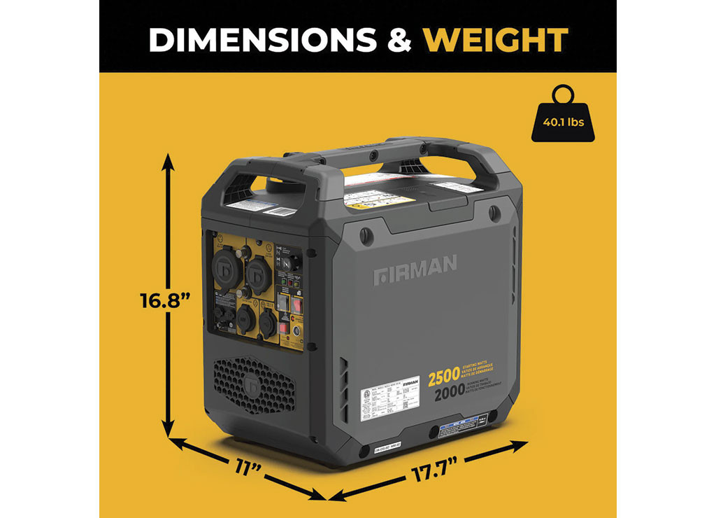 Firman W02081 2000W Portable Inverter Generator w/CO Alert