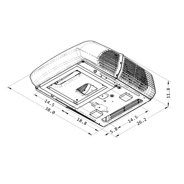 Coleman-Mach 10 | 35004-0762 | Low Profile | 15,000 BTU | 120V Heat Pump | Textured White