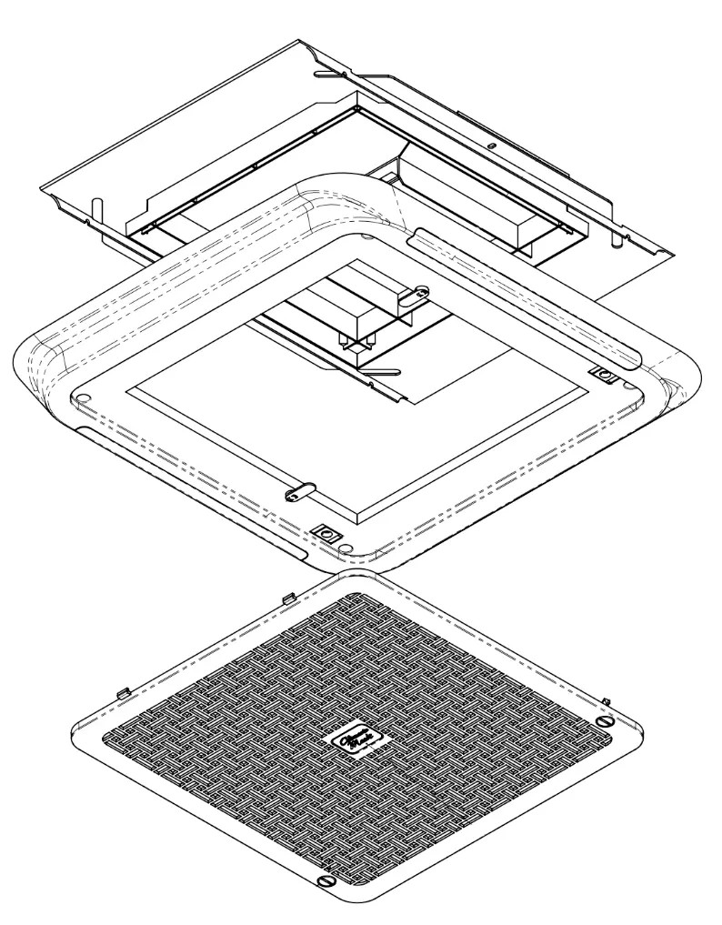8430-5501 | Keystone White Ducted Plenum / Ceiling Assembly