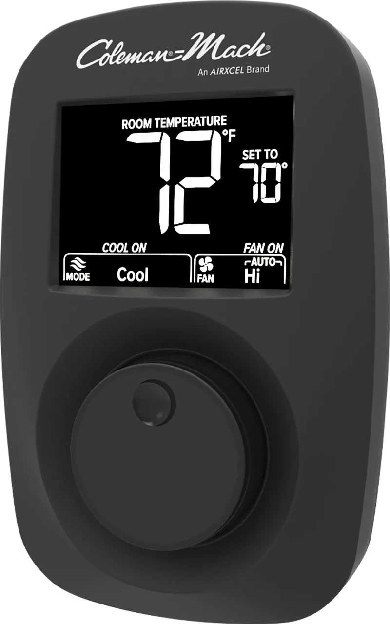 Coleman | Wall Thermostat | 9420A381 | 9420A382 | Digital | Heat and Cool | Black