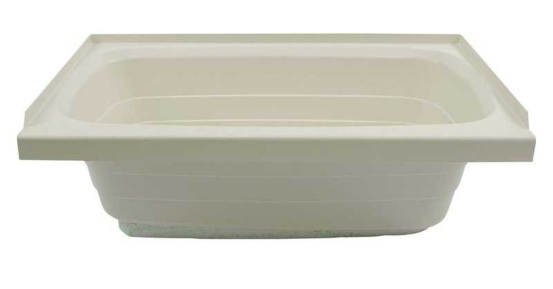 Lippert Bathtub with Right-Side Drain, 24" x 36", Parchment