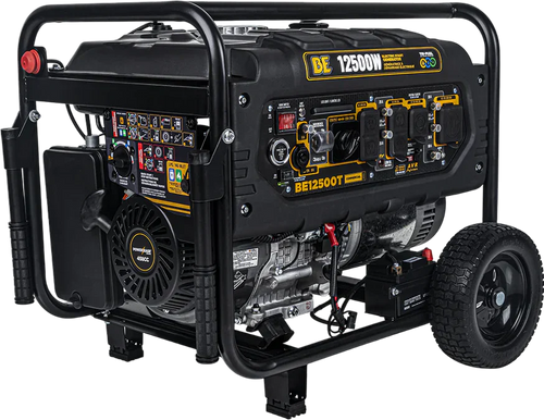 BE 9000W/12500W Generator Tri-Fuel Gas Propane Natural Gas Electric Start CO Detect 120/240V