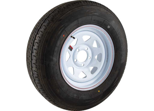 Tow-Rite RDG25-701-WS5 - Tire & Rim ST205-75R14 LRC White Spoke 3.19