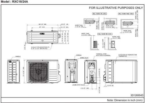 Daikin 18,000 Btu 18 SEER2 (R-32) Single Zone Ductless Mini Split Heat Pump Condenser (Outdoor Unit Only)