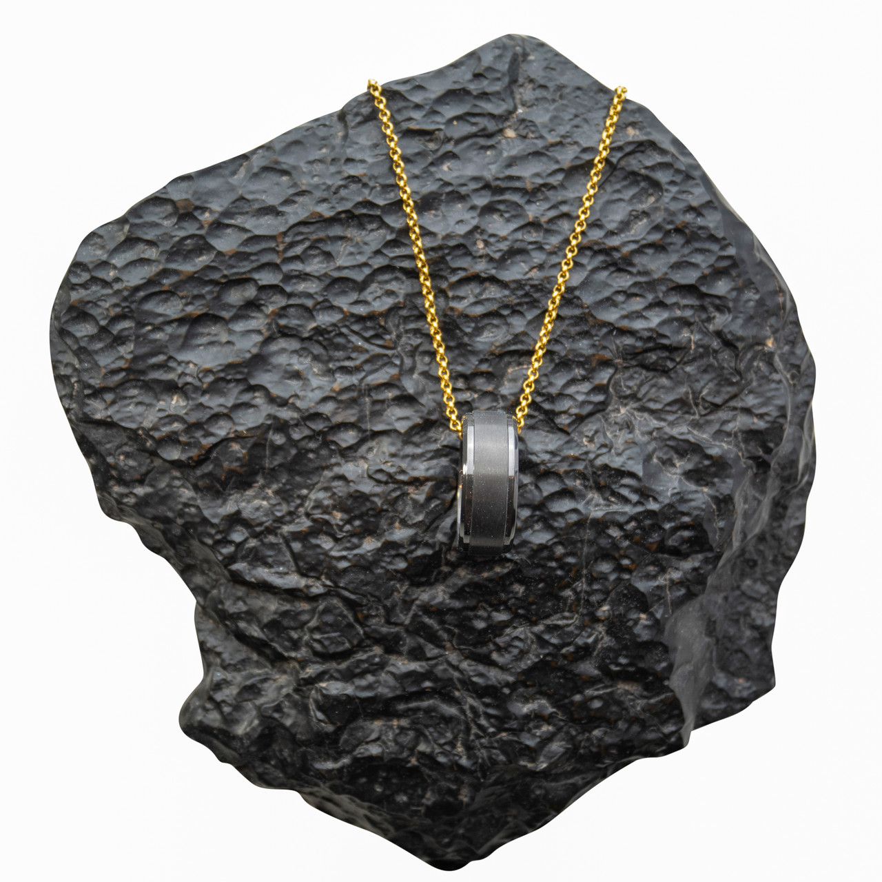 Graphite Titanium & White Diamond Pendant for Men | Messika 06718-TG