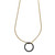 The Shadow Titanium Pendant Necklace on 14k gold filled chain for Men - Necklace close up view