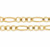 Solid 14k Gold Figaro Chain Necklace for Men - close up view of links