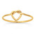 Love knot heart stacking ring in 14k gold - women's jewelry -1