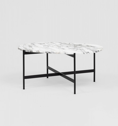 Rhonde Marble Coffee Table: Black