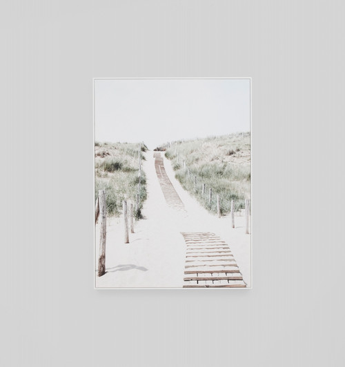 Beach Path Framed Canvas