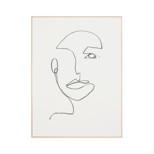 Linear Portrait 2 - Framed Canvas,