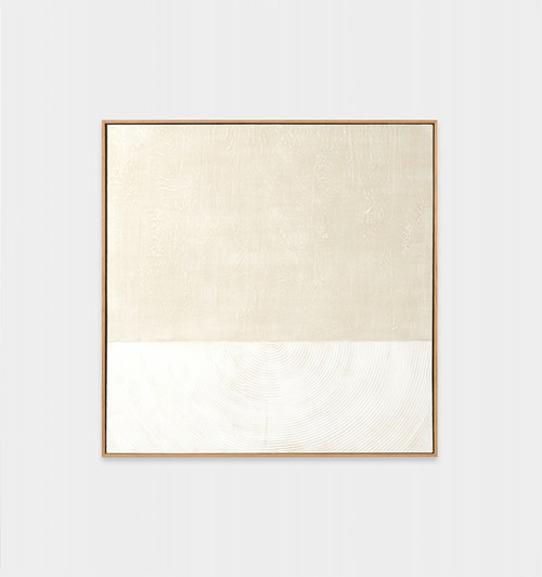 Curve White 2 Framed Painting