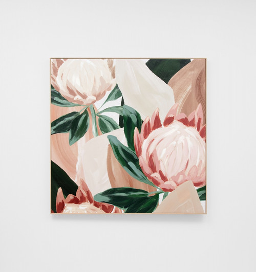 Protea Study Framed Canvas