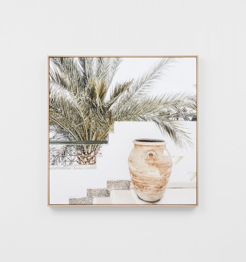 Mediterranean Balcony Framed Canvas