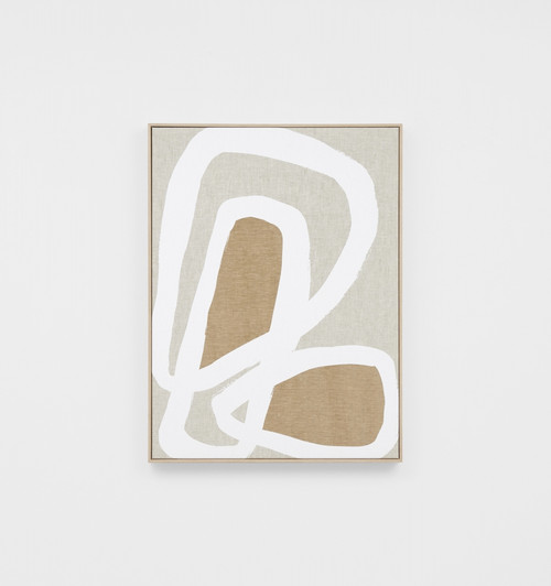 Entangled White 2 Framed Screenprint