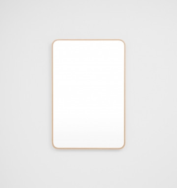 Simplicity Curve Rectangle Look Mirror - 60 x 90 Oak