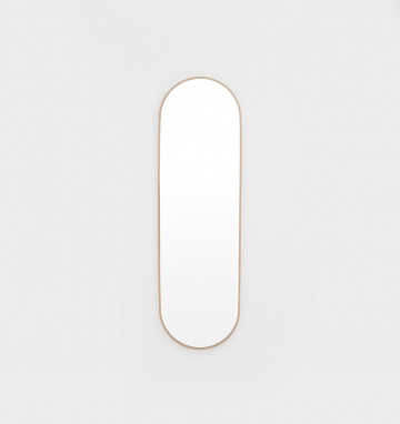 Simplicity Oval Look Mirror - 40 x 135 Oak