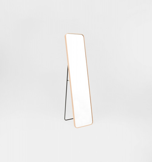 Simplicity Curve Standing Look Mirror - 35 x 152 Oak 