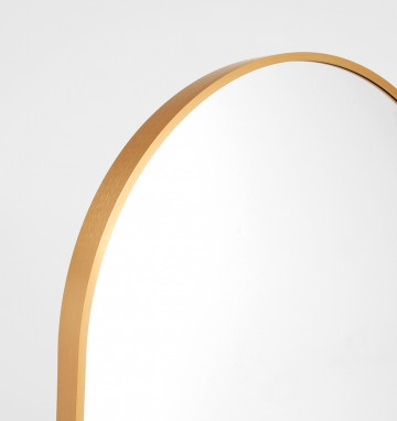 Simplicity Standing Arch Curve Mirror - Gold