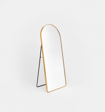 Simplicity Standing Arch Curve Mirror - Gold