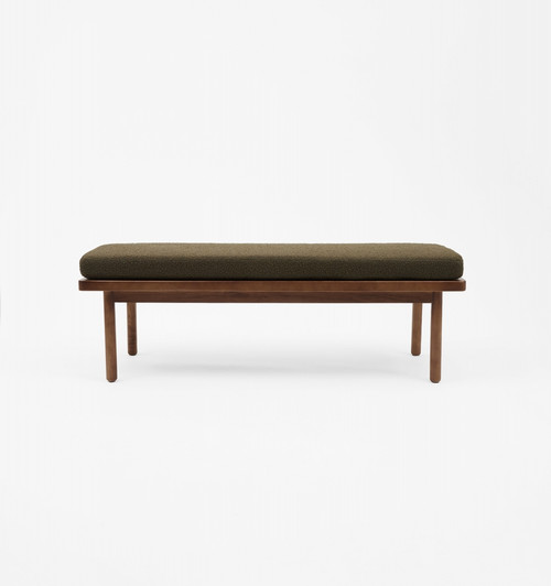 Scout Bench: Khaki/Walnut