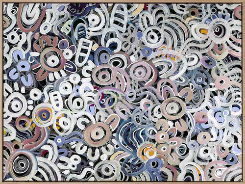 Connectedness Blue Canvas Art Print- 90 x 120cm