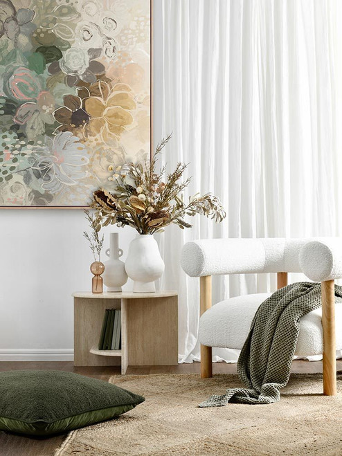 Floral Medley Dark Pastel Canvas Art Print - 90 x 120cm