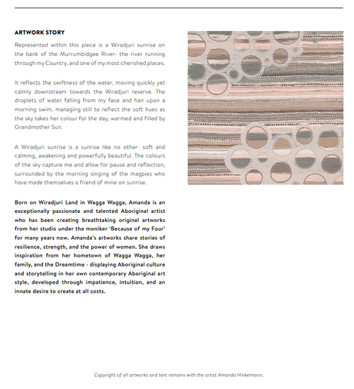 Wiradyuri Yiramiilan Grey Canvas Art Print - 90 x 90 cm